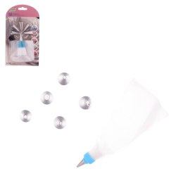 Dekorator do ciasta + 6 końcówek, kolor niebieski 479205-1