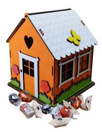 Drewniany domek na cukierki pudełko 19,5 x 15 cm dla Kochanej Babci