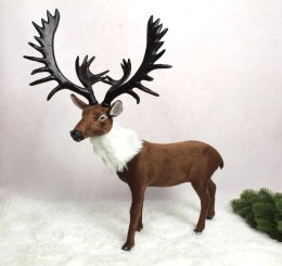 Figurka renifer jeleń duży ciemnobrązowy 60 x 45cm na stroik