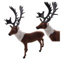 Figurka renifer jeleń duży ciemnobrązowy 60 x 45cm na stroik