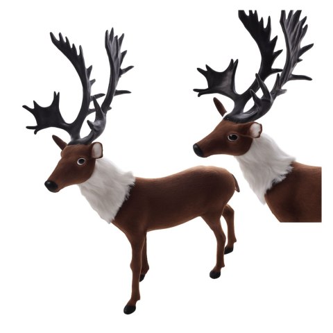 Figurka renifer jeleń duży ciemnobrązowy 60 x 45cm na stroik