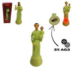 Figurka święta fluorescyncyjna różne wzory wys.11 x 4cm. 11680