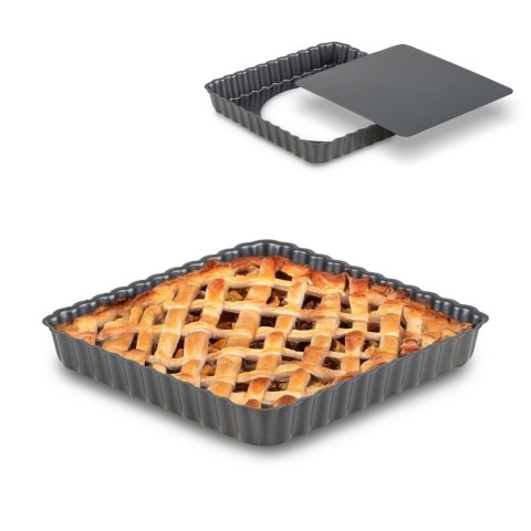 Forma do tarty z wyjmowanym dnem Tadar 21x21x3cm kwadratowa