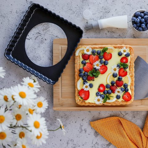 Forma do tarty z wyjmowanym dnem Tadar 21x21x3cm kwadratowa