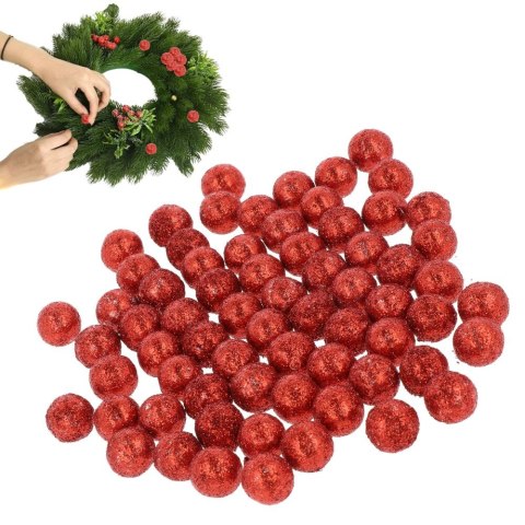 Kuleczki styropianowe brokatowe dekoracyjne ozdobne kulki PID1759