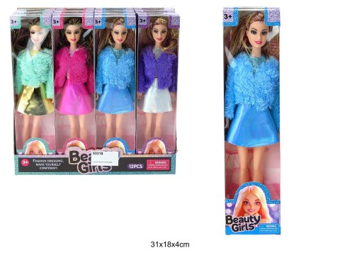 Lalka 30cm futrzana kamizelka