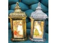 Lampion latarenka świąteczna led 13,5 x 6 x 6 cm MIEDZIANA SMU-115