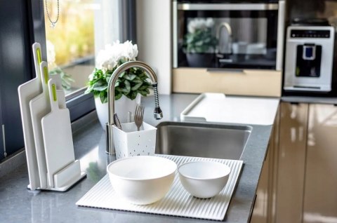 Miska plastikowa Bąble biała 0,75 L