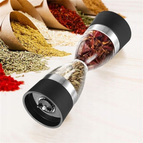 Młynek do pieprzu i soli dwustronny podwójny ręczny PID0124