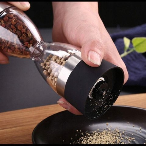 Młynek do pieprzu i soli dwustronny podwójny ręczny PID0124