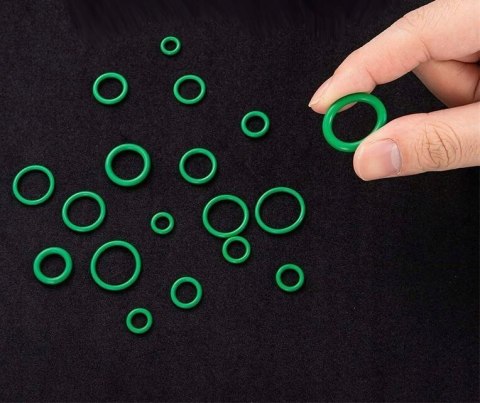 Oringi uszczelki gumowe gumki zestaw oringów uszczelek 270 szt. ZIELONE V2 PID1818