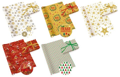 Papier 2m 50 arkuszy - S-33 Christmas stars