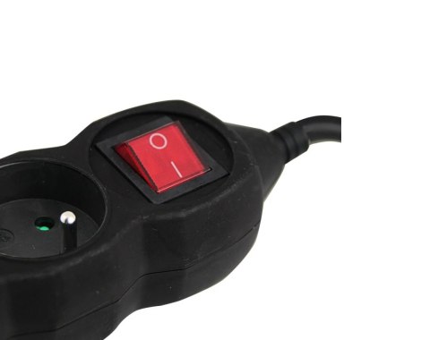 Przedłużacz listwa zasilająca 6 gniazd z przewodem 1.5m z włącznikiem czarna ELK217K