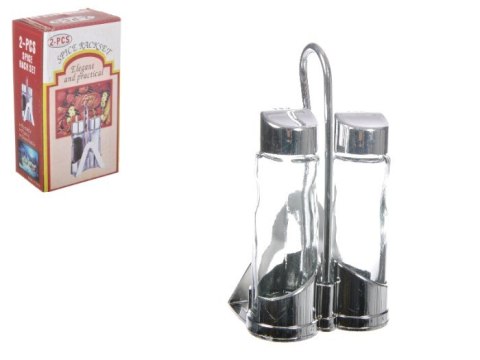 Przyprawnik na sól i pieprz zestaw na stojaku z serwetnikiem 2szt. 2064-1