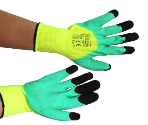 Rękawice robocze UNIVERSAL techno 8802 zielono-czarne i niebiesko-szare rozm. 10 AE-A3867