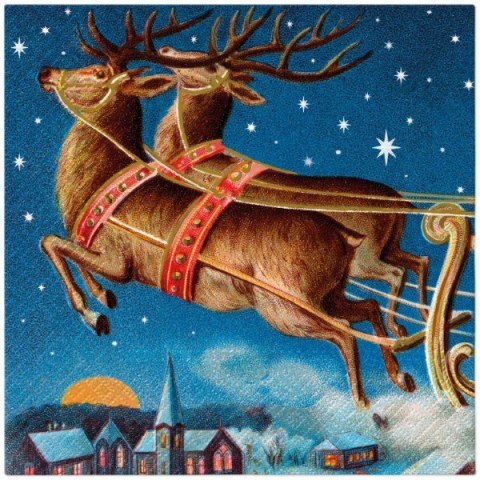 Serwetki 33 x 33cm Santa claus on a sleigh 20szt. 00-87