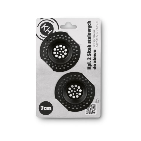 Sitka do zlewu stalowe Konighoffer Dark 7 cm czarne