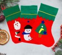 Skarpeta na prezenty świąteczna na kominek skarpety Św. Mikołaja mix PID1293