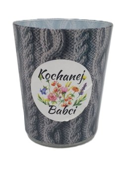 Świeca zapachowa w szkle sweterek Dla Kochanej Babci