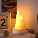 Świecka led wkład do znicza lampki komplet świeczek 3w1 potrójna PID0301