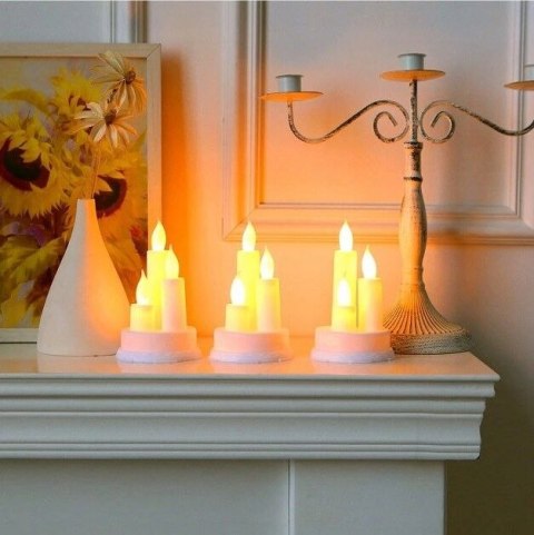 Świecka led wkład do znicza lampki komplet świeczek 3w1 potrójna PID0301