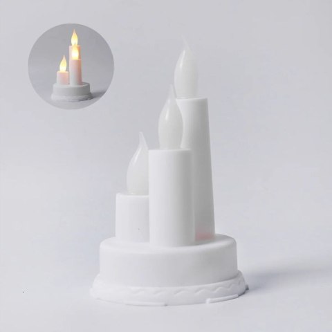 Świecka led wkład do znicza lampki komplet świeczek 3w1 potrójna PID0301