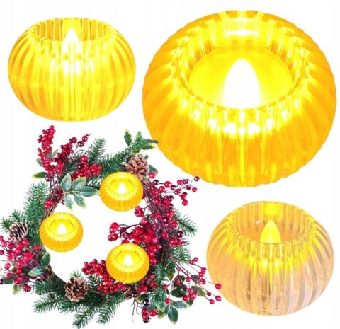 Świeczka led wkład do znicza dekoracja świeca do stroika tealight DYNIA PID0503