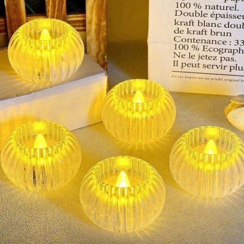 Świeczka led wkład do znicza dekoracja świeca do stroika tealight DYNIA PID0503