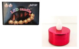 Świeczka podgrzewacz led 3,6 x 6 cm ze stałym płomieniem KORALOWY POŁYSK XLY-103C