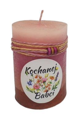 Świeczka z koralikami 10 x 6,5cm dla Kochanej Babci