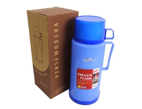 Termos plastik jednokolorowy z kubeczkiem 0.45l. AE-A250