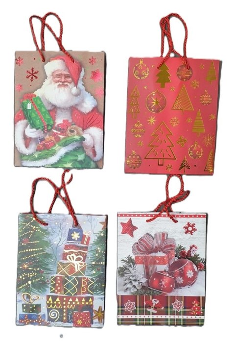 Torebki papierowe 12szt. 23 x 18 cm BOŻE NARODZENIE