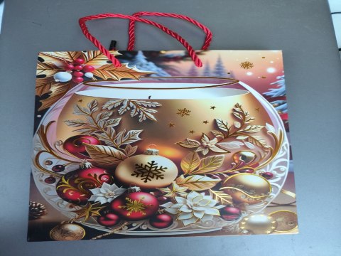 Torebki papierowe 12szt. 23 x 18 cm BOŻE NARODZENIE
