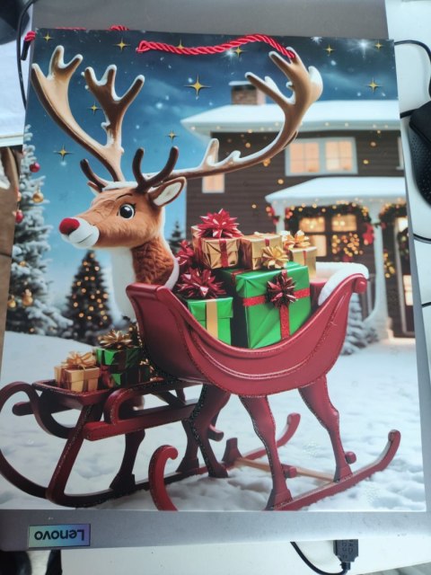 Torebki papierowe 12szt. 23 x 18 cm BOŻE NARODZENIE