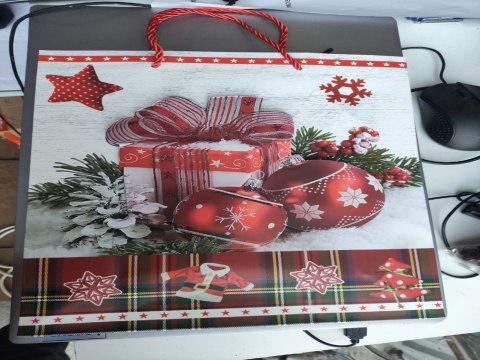 Torebki papierowe 12szt. 23 x 18 cm BOŻE NARODZENIE