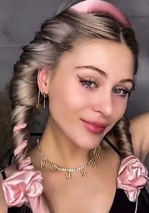 Wałek do kręcenia włosów loków papiloty lokówka opaska gumki klamra PID5038