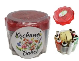Zestaw krawiecki nici+ igły+ metr w etui niezbędnik Kochanej Babci