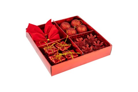 Zestaw świąteczny czerwony w pudełku | SGD-4756