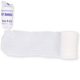 Bandaż elestyczny dziany niejałowy szer.5cm. dł.4,5m. biały