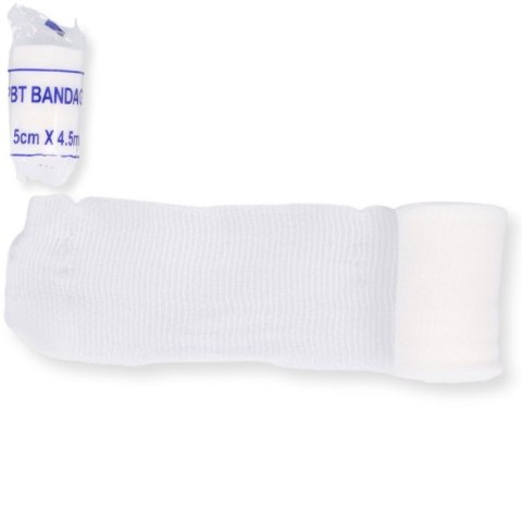 Bandaż elestyczny dziany niejałowy szer.5cm. dł.4,5m. biały