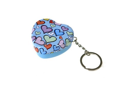 Brelok serce - pudełeczko metalowe 4,5 x 4cm