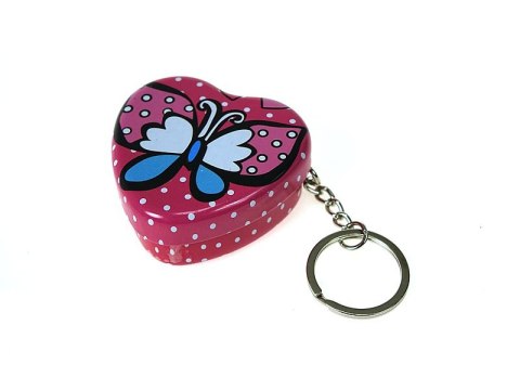 Brelok serce - pudełeczko metalowe 4,5 x 4cm