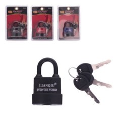 Kłódka stalowa gumowana 3 klucze rozm.45mm