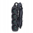 Listwa zasilająca przedłużacz sieciowy 4 gniazda 1,5m czarna ELK205K