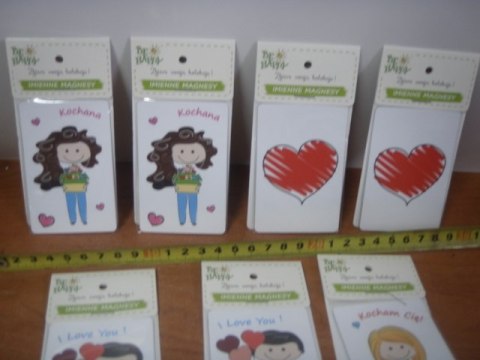 Magnes na lodówkę Kocham Cię / I Love You