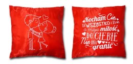 Poduszka całus 35x35 Kocham Cię | D23