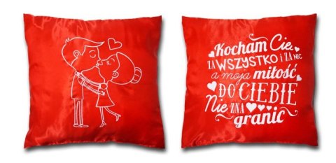 Poduszka całus 35x35 Kocham Cię | D23