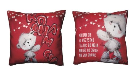 Poduszka kocham cię miś z balonami 35 x 35 cm S82