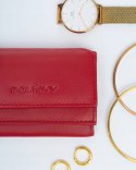 Portfel damski skórzany R-18-LFN Red
