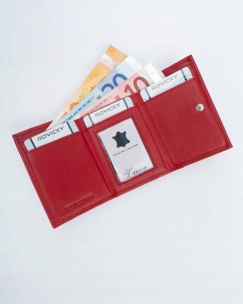 Portfel damski skórzany R-18-LFN Red
